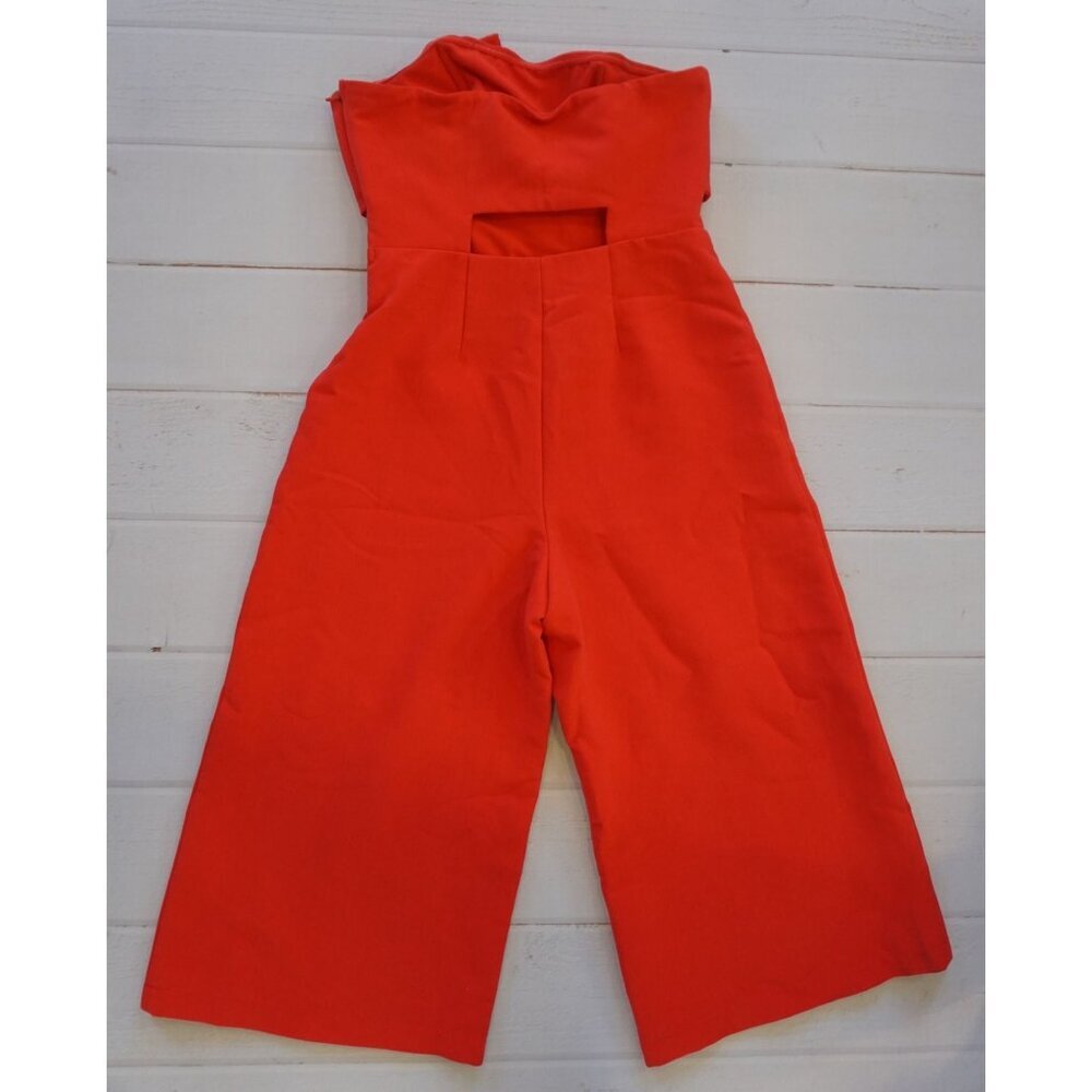 Parvenue Red Strapless Bow Jumpsuit - Size M - Picture 9 of 12